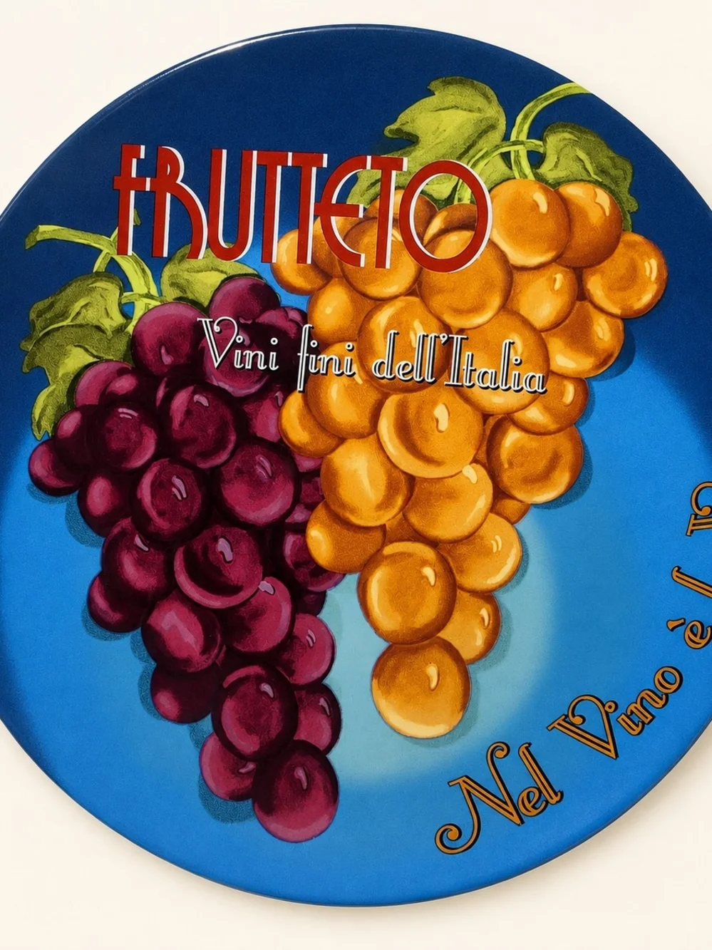 Vintage Pottery Barn Wine Bar Appetizer Plates, Set of 4 French & Italian Wine